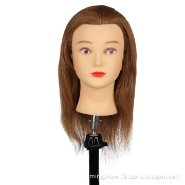 Professional salon Hairdresser Mannequin top quality  head with indian 100% human wigs hair